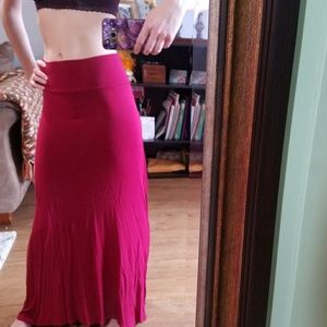 Maroon Maxi Skirt